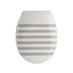 MSV Abattant wc Thermo Dur SEAUVILLE Gris Blanc Charnières PS