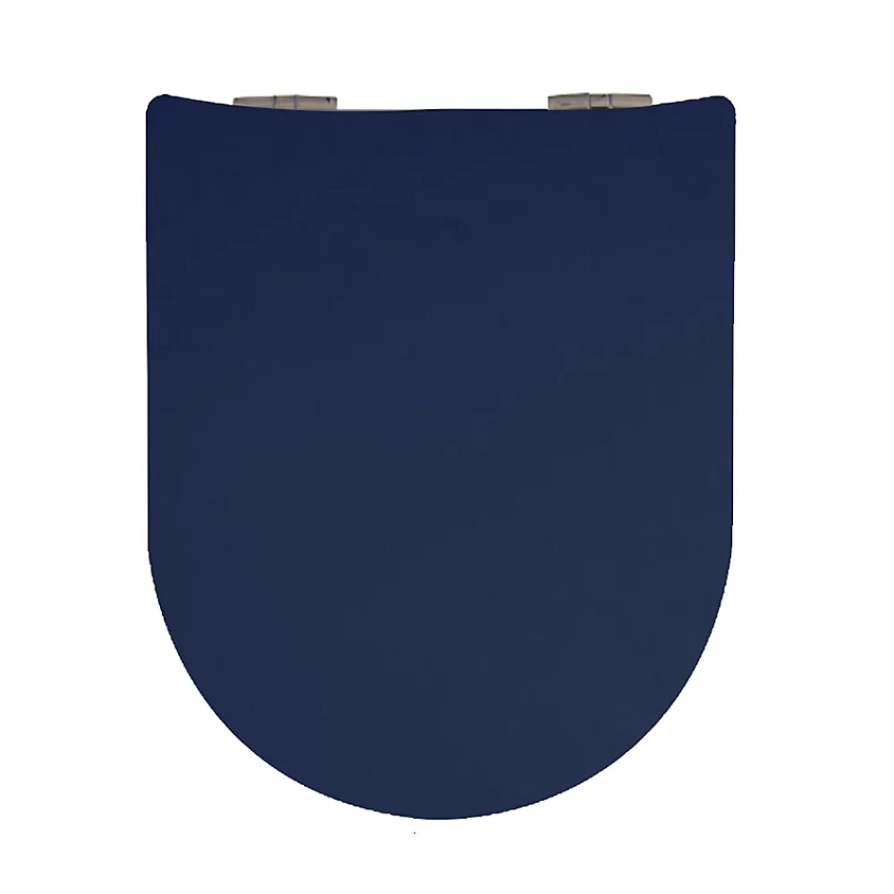 Abattant Wc|Olfa Abattant wood slim déclipsable uni (36.5x48 cm - Bleu Marine)