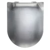 Abattant Wc|Olfa Abattant wood slim déclipsable - Effet métal précieux (48x36.5 cm - Argent)