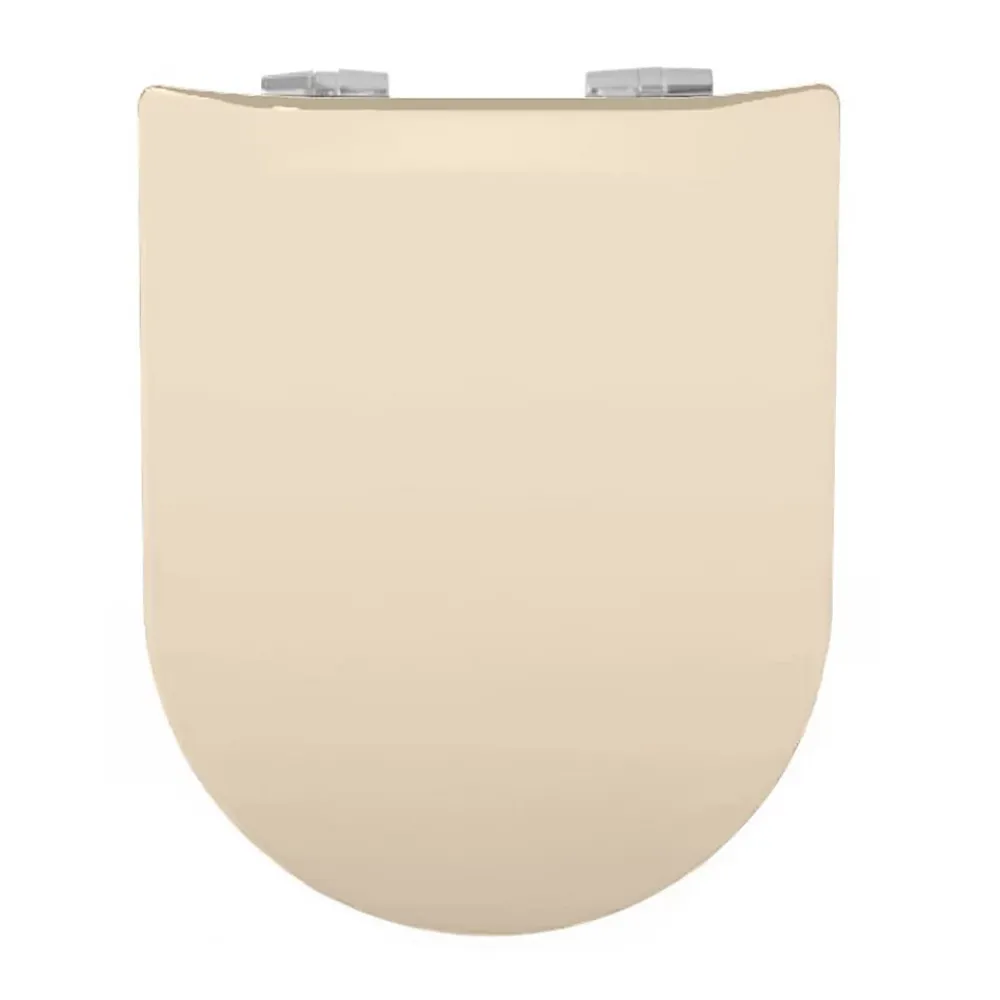 Abattant Wc|Olfa Abattant wood slim déclipsable uni (36.5x48 cm - Beige)