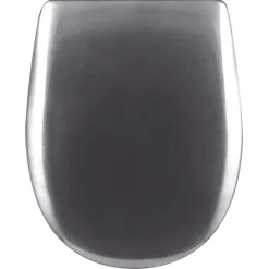 Olfa Abattant wood slim déclipsable - Effet métal précieux (48x36.5 cm - Gris anthracite)