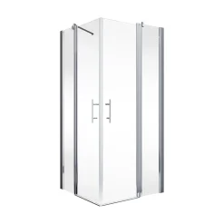 Porte De Douche|Schulte Accès d'angle droit avec porte de douche battantes, 90 x 90 cm, , NewStyle, verre transparent anticalcaire