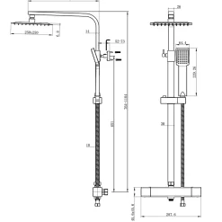 AICA Sanitaire AICA colonne de douche thermostatique avec pomme de douche 10