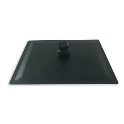 AICA Sanitaire AICA colonne de douche thermostatique avec pomme de tête, douchette et flexible,noir mat, Carré