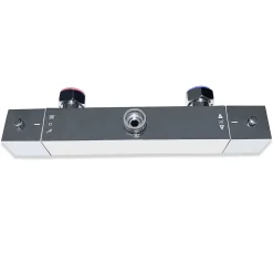 AICA Sanitaire AICA Colonne de douche thermostatique, Acier inoxydable Pomme 200mm+Douchette 3 jets, Chromé