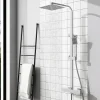 Colonne De Douche Thermostatique|AICA Sanitaire AICA colonne de douche thermostatique avec pomme de tête, douchette et flexible,effet chromé