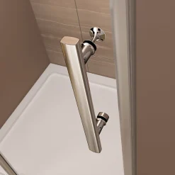 AICA Sanitaire Aica Paroi De Douche Pivotante 100x185cm En 6mm Verre Sécurité Anticalcaire, Installation En Niche