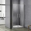 Porte De Douche|AICA Sanitaire Aica Porte De Douche Battante 95x197cm Porte De Douche Installation En Niche Ouverte Vers L'intérieur Ou L'extérieur