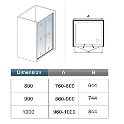 AICA Sanitaire Aica Porte De Douche Battante Noir Mat 80x200cm En 8mm Verre Anticalcaire
