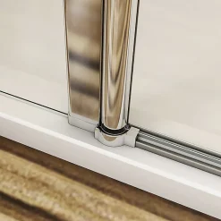AICA Sanitaire Aica Porte De Douche Battante 150x197cm Porte Battante Avec 2 éléments Fixes En 6mm Verre Anticalcaire