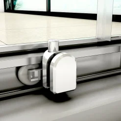 AICA Sanitaire Aica Porte De Douche Coulissante 160x190cm Transparente Chromé L'accès Au Centre
