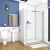 Porte De Douche|AICA Sanitaire Aica Porte De Douche Coulissante 100x190cm Transparente Chromé