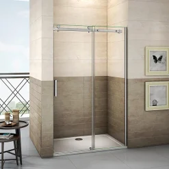 AICA Sanitaire Aica Porte De Douche Coulissante 130x195cm En 8mm Verre Anticalcaire