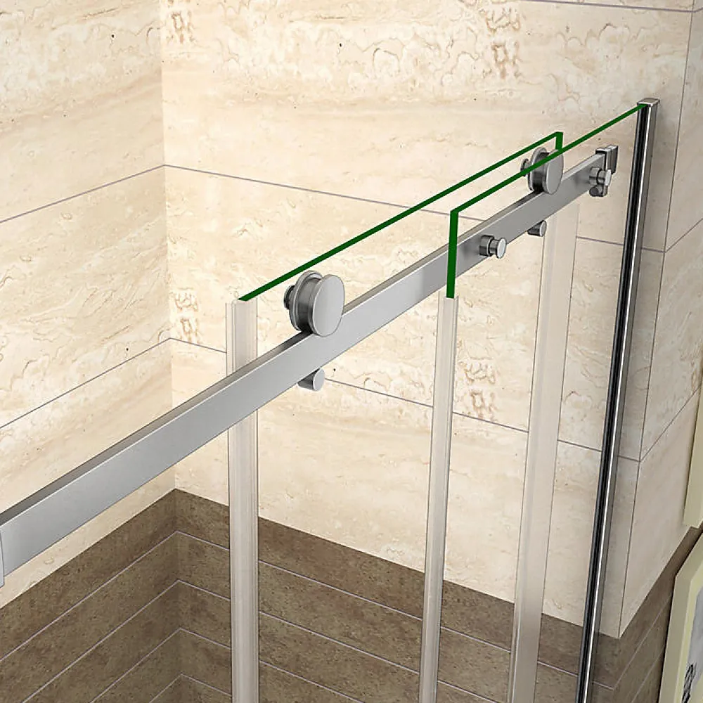AICA Sanitaire Aica Porte De Douche Coulissante 130x195cm En 8mm Verre Anticalcaire