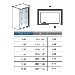 AICA Sanitaire Aica Porte De Douche Coulissante 130x195cm En 8mm Verre Anticalcaire