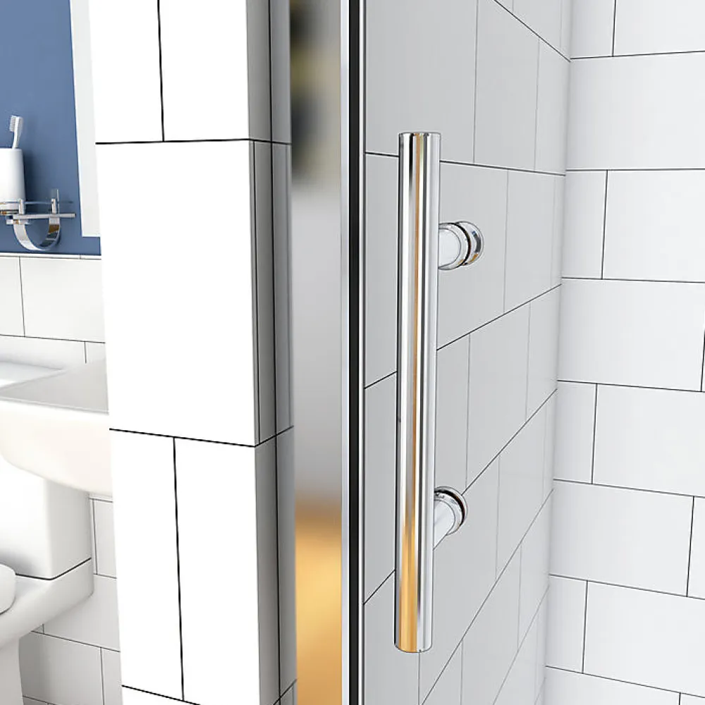 AICA Sanitaire Aica Porte De Douche Coulissante 140x190cm Transparente Chromé