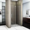 Porte De Douche|AICA Sanitaire Aica Porte De Douche Pivotante Et Pliante 76cm Verre Trempé Anticalcaire Hauteur 185cm