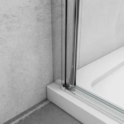 Porte De Douche|AICA Sanitaire AICA porte de douche pivotante 100x185cm porte de douche pliante avec un élément fixe en 6mm verre anticalcaire