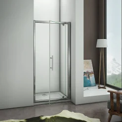 Porte De Douche|AICA Sanitaire Aica Porte De Douche 80x185 Cm Porte Pivotante Installation En Niche Verre Securit