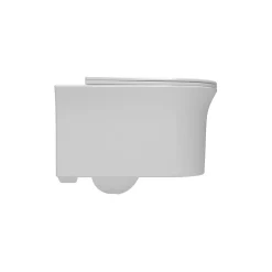 Wc Suspendu|AICA Sanitaire AICA Sans Bride WC Suspendu 52,5x36x36cm Avec Abattant Ultra Fin Soft-Close