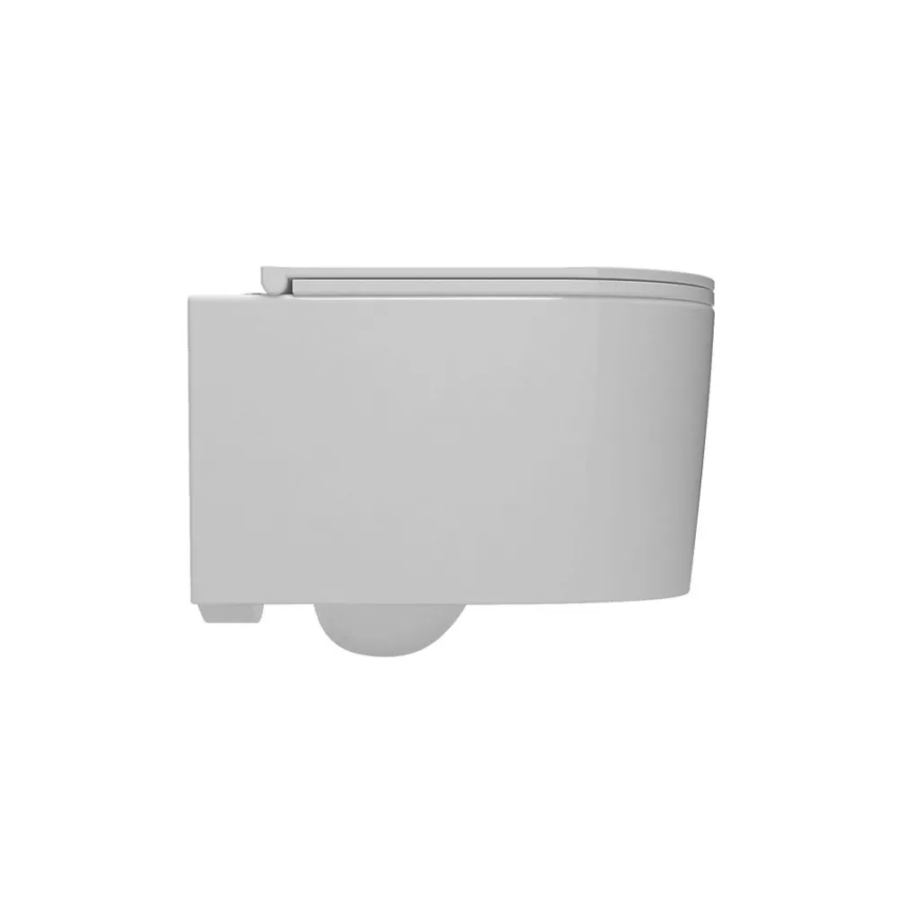 AICA Sanitaire AICA WC Suspendu Sans Bride Avec Abattant Soft-Close - Blanc 52,5x36x36cm