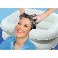 Aidapt VM970 - Bac à Shampooing Gonflable - Idéal pour le lavage assisté des cheveux au lit