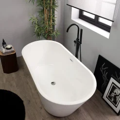 Kiamami Valentina Allegra Baignoire Autoportante Ovale 150 Cm En Acrylique