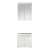 Meuble De Salle De Bains Faible Profondeur|Trend Team AMANDA - Ensemble salle de bain 2 pièces. mélaminé Blanc Brillant L - H - P : 60 - 190 - 34 cm