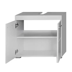 Meuble De Salle De Bains Faible Profondeur|Trend Team AMANDA - Ensemble salle de bain 2 pièces. mélaminé Blanc Brillant L - H - P : 60 - 190 - 34 cm