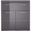 Trend Team AMANDA - Meuble bas mélaminé gris. L - H - P : 73 - 79 - 31 cm