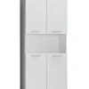 Colonne De Salle De Bains|Trend Team AMANDA - Meuble de salle de bain mélaminé - Meuble Colonne. Blanc brillant. L-H-P : 73 - 190 - 31 cm
