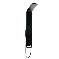 Anima Colonne de douche murale en aluminium avec mitigeur 4 fonctions, cascade et jets massants, noir (ALUSHOWERC)