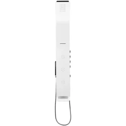 Colonne De Douche Hydromassante|Anima Colonne de douche murale en aluminium avec mitigeur 4 fonctions, cascade et jets massants, blanc (ALUSHOWER)