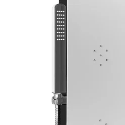 Colonne De Douche Hydromassante|Anima Colonne de douche murale en aluminium avec mitigeur 4 fonctions, cascade et jets massants, blanc (ALUSHOWER)