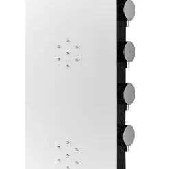 Colonne De Douche Hydromassante|Anima Colonne de douche murale en aluminium avec mitigeur 4 fonctions, cascade et jets massants, blanc (ALUSHOWER)