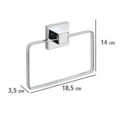 Wenko Anneau porte-serviettes en acier inox Quadro