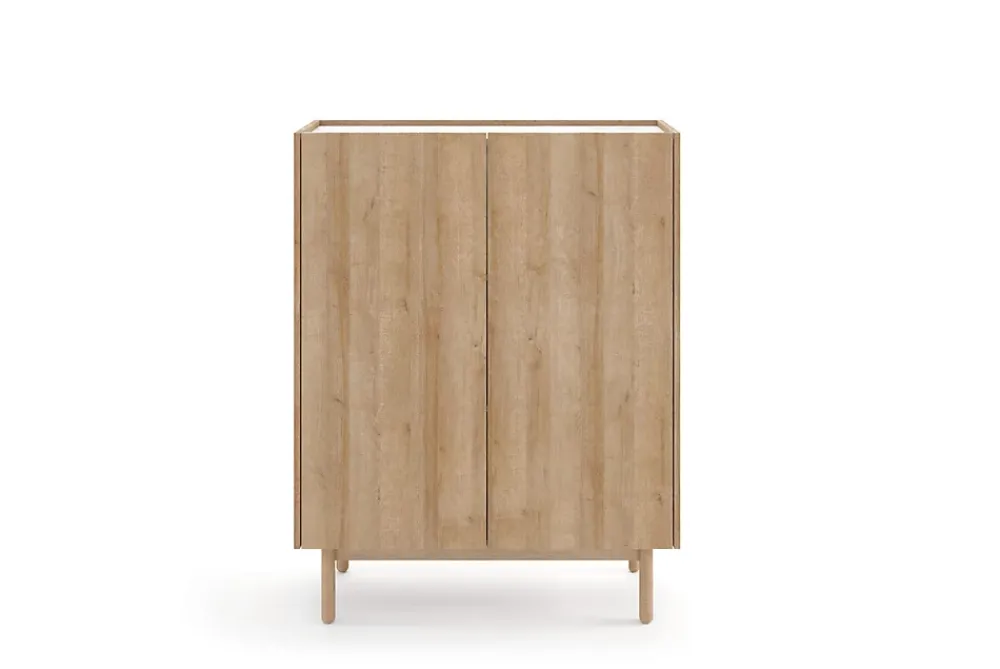3xE Living Armoire : 2 Portes, 3 Étagères, Chêne Riviera, 97 X 122 X 37 Cm