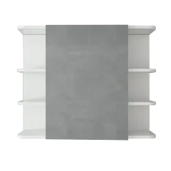 Armoire De Toilette|Ml-Design Armoire à miroir salle de bain meuble cabinet toilette murale blanc 80x64x21 cm