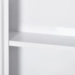 Armoire De Toilette|kleankin Armoire à pharmacie 2 étagères 3 niveaux dim. 30L x 12l x 60H cm logo croix transparent acier blanc