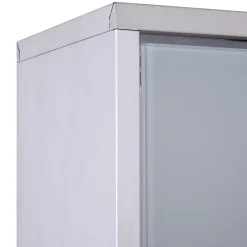 Homcom Armoire à pharmacie murale verrouillable 3 niv. acier inox