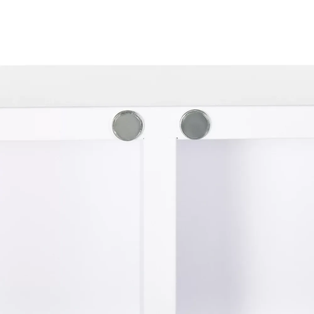 Armoire De Toilette|kleankin Armoire à pharmacie murale verrouillable 2 portes 6 étagères 6 compartiments dim. 55 x 18 x 60 cm acier blanc