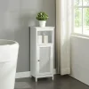 [En.Casa] Armoire basse de salle de bain Karlsoey avec 1 porte MDF PVC 80 x 30 x 28 cm blanc en.casa