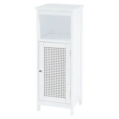 [En.Casa] Armoire basse de salle de bain Karlsoey avec 1 porte MDF PVC 80 x 30 x 28 cm blanc en.casa