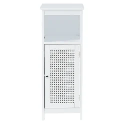 [En.Casa] Armoire basse de salle de bain Karlsoey avec 1 porte MDF PVC 80 x 30 x 28 cm blanc en.casa