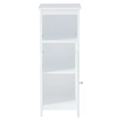 [En.Casa] Armoire basse de salle de bain Karlsoey avec 1 porte MDF PVC 80 x 30 x 28 cm blanc en.casa