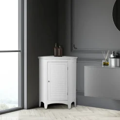 Teamson Home Armoire d angle en bois blanche