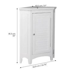 Teamson Home Armoire d angle en bois blanche