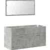 Vidaxl Armoire de bain avec miroir gris béton bois d'ingénierie