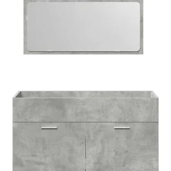 Vidaxl Armoire de bain avec miroir gris béton bois d'ingénierie