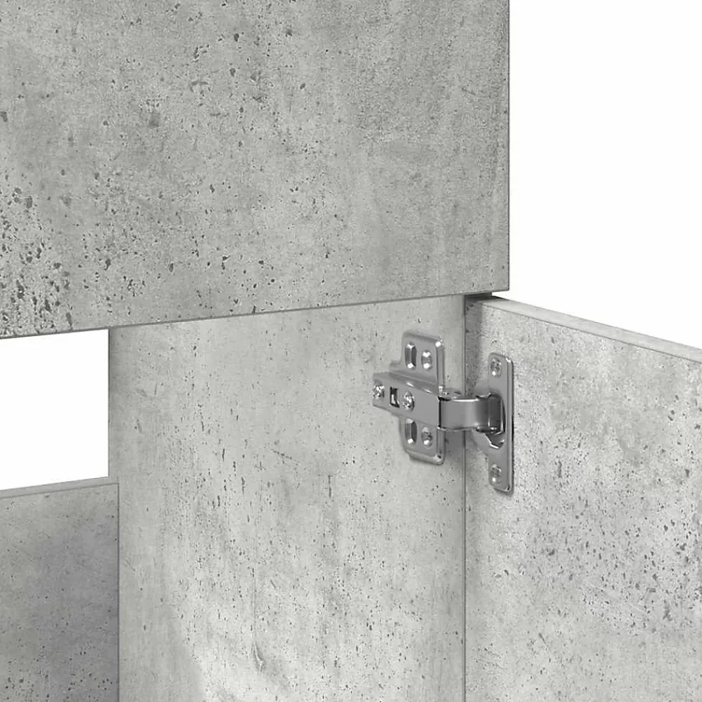 Vidaxl Armoire de bain avec miroir gris béton bois d'ingénierie